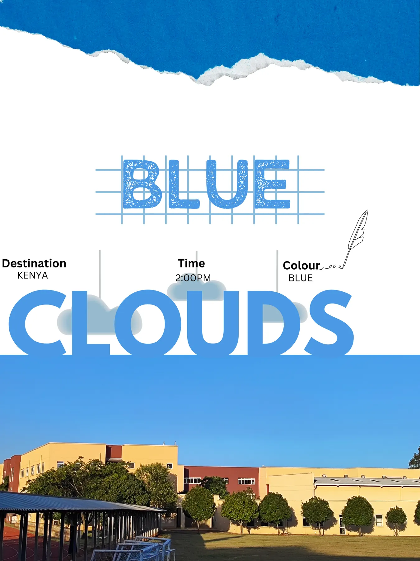 Blue Clouds poster design by FRAZE Creative